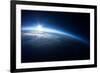 Near Space Photography - 20Km above Ground / Real Photo Taken from Weather Balloon / Universe Strat-dellm60-Framed Art Print