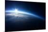 Near Space Photography - 20Km above Ground / Real Photo Taken from Weather Balloon / Universe Strat-dellm60-Mounted Art Print
