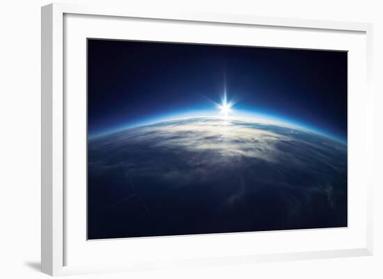 Near Space Photography - 20Km above Ground / Real Photo-dellm60-Framed Art Print