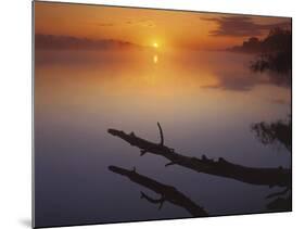 Near St Charles at Sunrise on the Mississippi River, Missouri, USA-Charles Gurche-Mounted Photographic Print