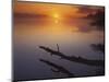 Near St Charles at Sunrise on the Mississippi River, Missouri, USA-Charles Gurche-Mounted Photographic Print