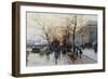 Near the Louvre, Paris-Eugene Galien-Laloue-Framed Giclee Print