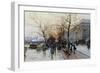 Near the Louvre, Paris-Eugene Galien-Laloue-Framed Giclee Print