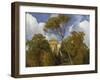 Near Tivoli - In park of the Villa d'Este with the chapel La Caritá. 1840-Johann Wilhelm Schirmer-Framed Giclee Print