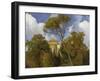 Near Tivoli - In park of the Villa d'Este with the chapel La Caritá. 1840-Johann Wilhelm Schirmer-Framed Giclee Print