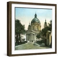 Near Turin (Italy), the Basilica Di Superga Built by Filippo Juvara from 1711 to 1731, Circa 1890-Leon, Levy et Fils-Framed Photographic Print