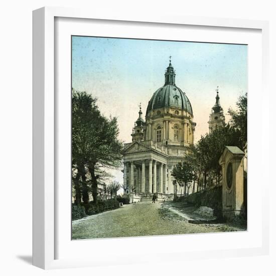 Near Turin (Italy), the Basilica Di Superga Built by Filippo Juvara from 1711 to 1731, Circa 1890-Leon, Levy et Fils-Framed Photographic Print