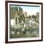 Near Valencia (Spain), Women Washing Laundry in a Street of Cabanal, Circa 1885-1890-Leon, Levy et Fils-Framed Photographic Print