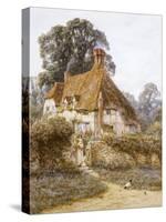 Near Witley, Surrey (Watercolour with Scratching Out)-Helen Allingham-Stretched Canvas