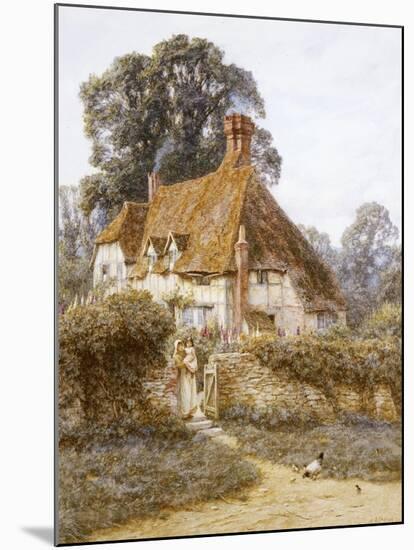 Near Witley, Surrey (Watercolour with Scratching Out)-Helen Allingham-Mounted Giclee Print