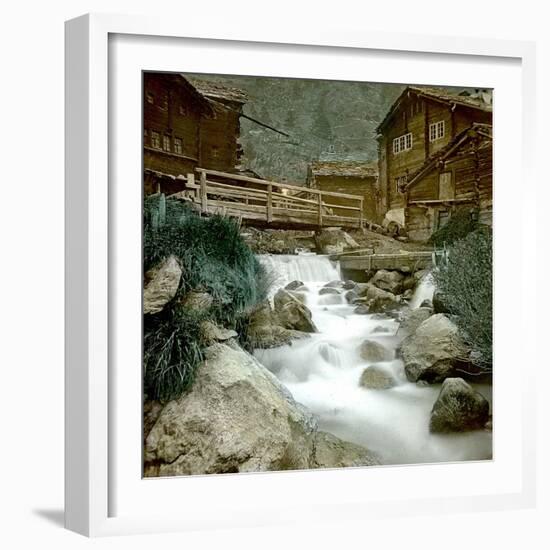 Near Zermatt (Switzerland), Circa 1865-Leon, Levy et Fils-Framed Photographic Print