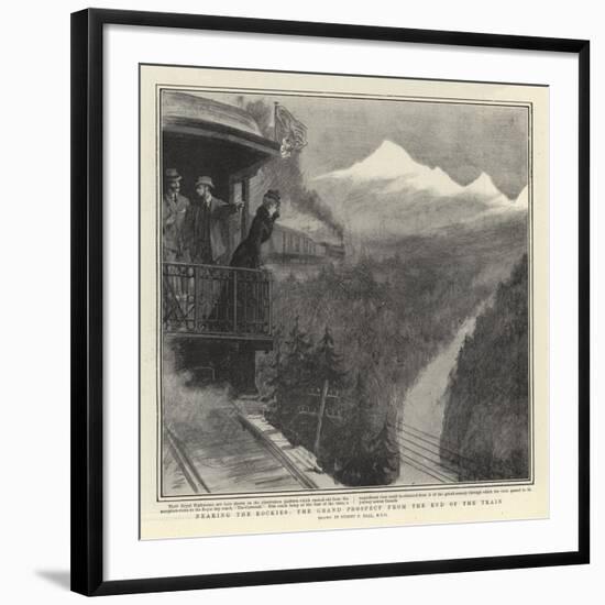 Nearing the Rockies, the Grand Prospect from the End of the Train-Sydney Prior Hall-Framed Giclee Print