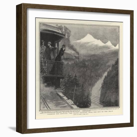 Nearing the Rockies, the Grand Prospect from the End of the Train-Sydney Prior Hall-Framed Giclee Print