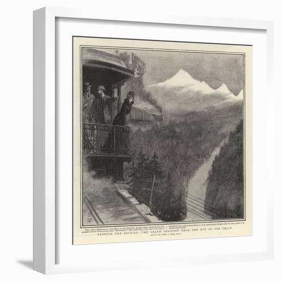 Nearing the Rockies, the Grand Prospect from the End of the Train-Sydney Prior Hall-Framed Giclee Print