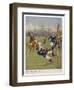 Nearly In!, a Timely Tackle Prevents an Attacking Player from Scoring a Try-S.t. Dadd-Framed Art Print