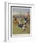 Nearly In!, a Timely Tackle Prevents an Attacking Player from Scoring a Try-S.t. Dadd-Framed Art Print