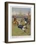 Nearly In!, a Timely Tackle Prevents an Attacking Player from Scoring a Try-S.t. Dadd-Framed Art Print