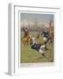 Nearly In!, a Timely Tackle Prevents an Attacking Player from Scoring a Try-S.t. Dadd-Framed Art Print