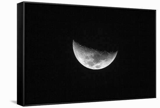 Nearside Half Moon Showing the Following Maria-Rob Francis-Framed Stretched Canvas
