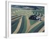 Neat, Swirling Furrows, Contour Plowed across Gently Rolling Fields of Southwestern Wisconsin-John Zimmerman-Framed Photographic Print