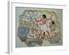 Nebamun Hunting in the Marshes with His Wife an Daughter, Part of a Wall Painting-null-Framed Giclee Print