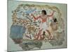 Nebamun Hunting in the Marshes with His Wife an Daughter, Part of a Wall Painting-null-Mounted Giclee Print