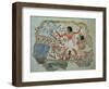 Nebamun Hunting in the Marshes with His Wife an Daughter, Part of a Wall Painting-null-Framed Giclee Print