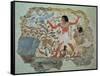 Nebamun Hunting in the Marshes with His Wife an Daughter, Part of a Wall Painting-null-Framed Stretched Canvas