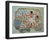 Nebamun Hunting in the Marshes with His Wife an Daughter, Part of a Wall Painting-null-Framed Giclee Print