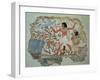 Nebamun Hunting in the Marshes with His Wife an Daughter, Part of a Wall Painting-null-Framed Giclee Print