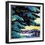 "Nebraska Christmas Scene,"December 1, 1946-Francis Chase-Framed Giclee Print