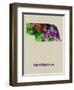 Nebraska Color Splatter Map-NaxArt-Framed Art Print