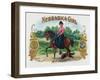 Nebraska Girl Brand Cigar Box Label-Lantern Press-Framed Art Print