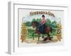 Nebraska Girl Brand Cigar Box Label-Lantern Press-Framed Art Print