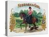 Nebraska Girl Brand Cigar Box Label-Lantern Press-Stretched Canvas
