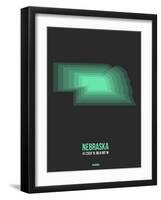 Nebraska Radiant Map 4-NaxArt-Framed Art Print