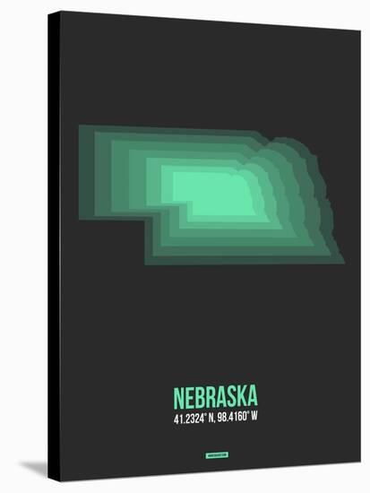 Nebraska Radiant Map 4-NaxArt-Stretched Canvas