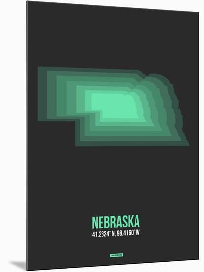 Nebraska Radiant Map 4-NaxArt-Mounted Art Print