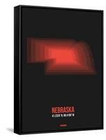 Nebraska Radiant Map 6-NaxArt-Framed Stretched Canvas