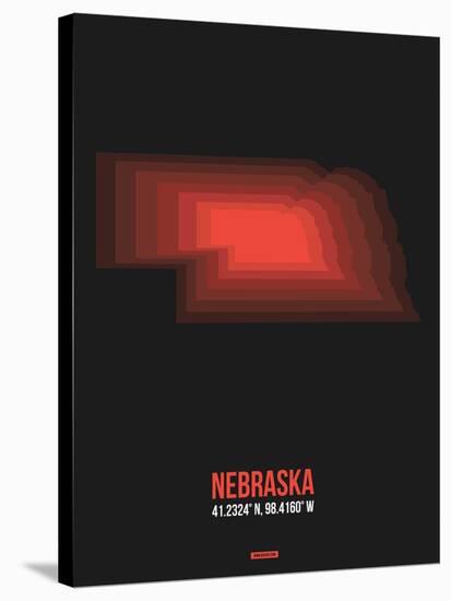 Nebraska Radiant Map 6-NaxArt-Stretched Canvas