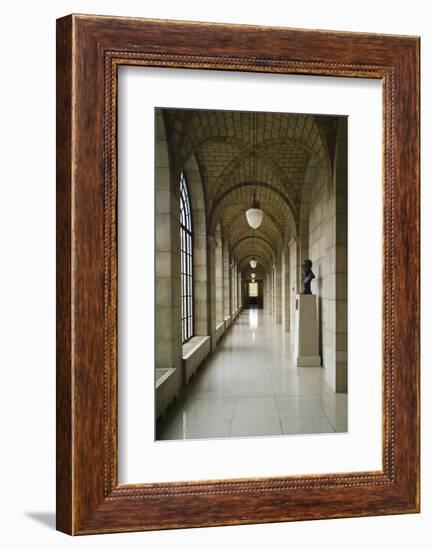 Nebraska State Capitol Interior, Lincoln, Nebraska, USA-Walter Bibikow-Framed Photographic Print