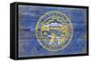 Nebraska State Flag - Barnwood Painting-Lantern Press-Framed Stretched Canvas