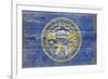 Nebraska State Flag - Barnwood Painting-Lantern Press-Framed Premium Giclee Print