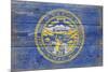 Nebraska State Flag - Barnwood Painting-Lantern Press-Mounted Premium Giclee Print