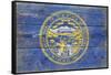 Nebraska State Flag - Barnwood Painting-Lantern Press-Framed Stretched Canvas