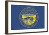 Nebraska State Flag-Lantern Press-Framed Art Print