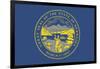 Nebraska State Flag-Lantern Press-Framed Art Print