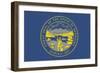 Nebraska State Flag-Lantern Press-Framed Art Print