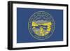Nebraska State Flag-Lantern Press-Framed Art Print