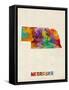 Nebraska Watercolor Map-Michael Tompsett-Framed Stretched Canvas